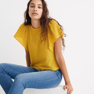 Madewell eyelet lace top (NWT)